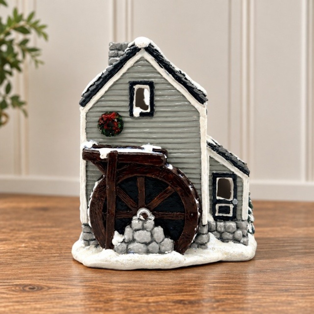 Vintage California Creations SE168 Old Mill Water Wheel Christmas Village